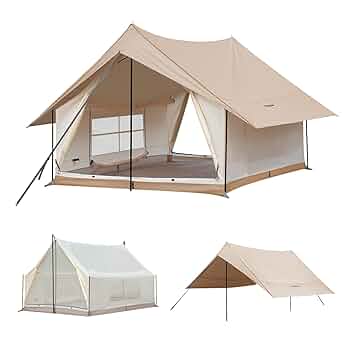 Amazon.co.jp: KingCamp ロッジ型テント ポリコットンTC 3-5人用